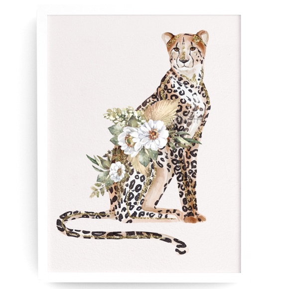 Other - Cheetah Watercolor Illustration Wall Art Print Poster Unframed